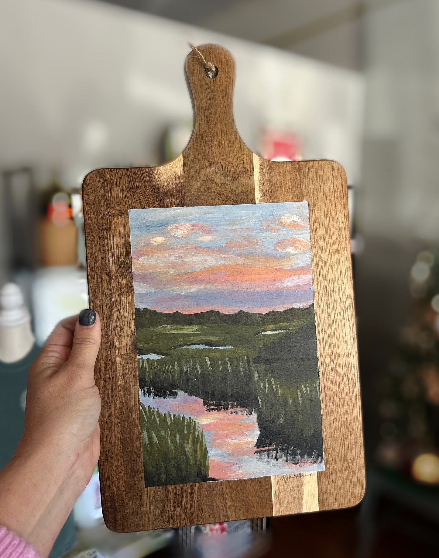 Hand painted Marsh Cutting Board