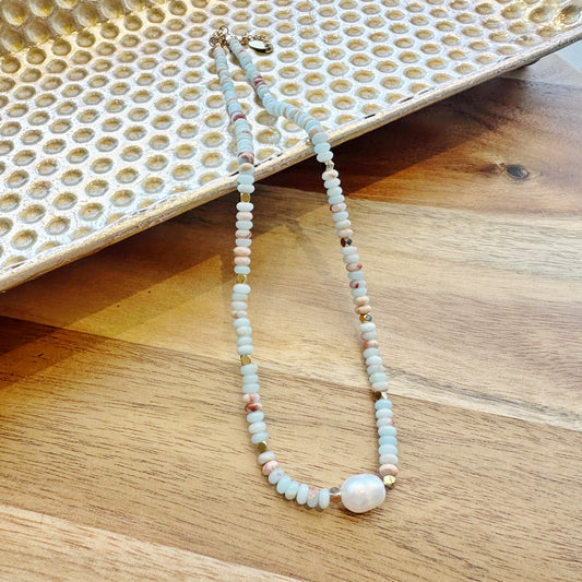 Beaded Pearl Necklace