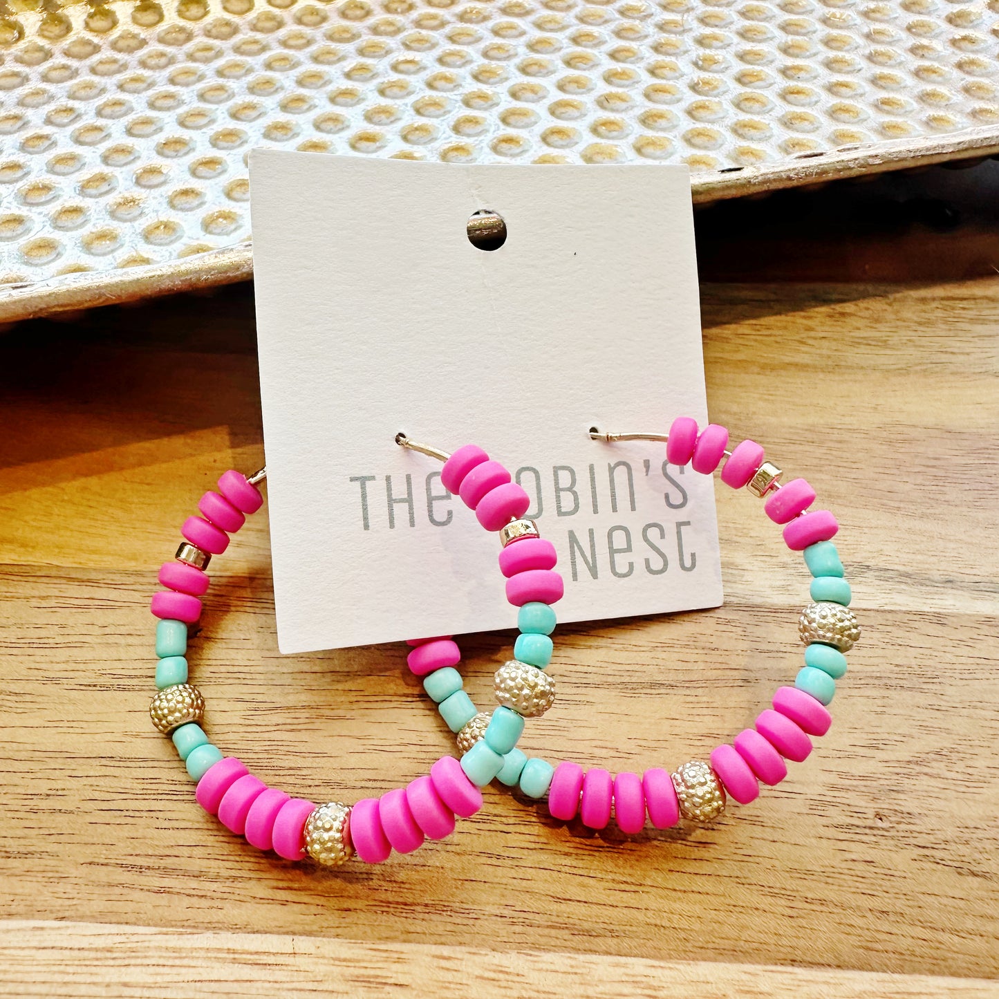 Beaded Hoops